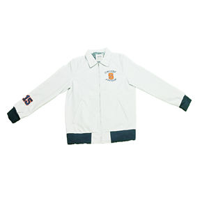 <b>Mens</b> Premium <b>White</b> Leather <b>Jacket</b> Custom Logo Zip-Up Casual Leather <b>Jacket</b> with Ribbed Cuffs & Hem OEM Wholesale - Product Image 1