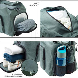 Bolsa de gimnasio de viaje de venta de fábrica de servicio OEM hecha en material de alta calidad bolsa de gimnasio de color personalizado - Product Image 2