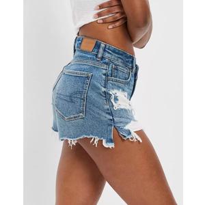 Shorts de Mezclilla Ajustados de Moda para Mujer, Jeans Ajustados de Algodón Personalizados, Jeans Ajustados Desgastados, Sexy - Product Image 5