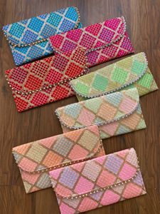 Monedero de seda bordado con cuentas de uñas doradas en relieve a mano para estudio de moda OM para recuerdo de boda regalo de devolución bolsas de dinero hechas a mano - Product Image 3