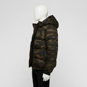 Chaqueta Acolchada Personalizada de Invierno con Capucha y Cuello Alto, Logotipo Frontal con Patrón de Letras Bordadas, Transpirable y Ecológica para Hombre y Mujer - Product Image 2