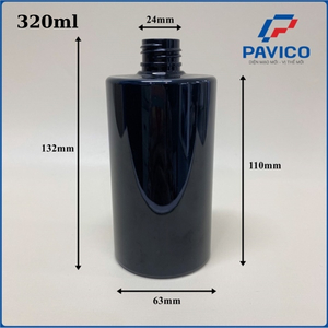 Bouteille en plastique PET de 320ml à 24mm à 22g, pompe à épaulement, scellant le shampooing, gel douche, lotion pour le corps, manufacture Pavico Vietnam - Product Image 2