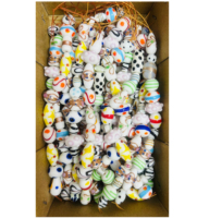 Perles en verre soufflé à la main, best-seller, 10-20mm, rondes/ovales/tubes/cubes, blanc opaques, pour la fabrication de bijoux (vente au détail)