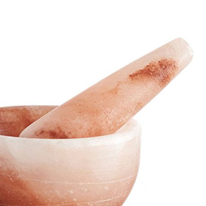 Juego de mortero y Maja de sal del Himalaya para moler hierbas y especias, regalo artesanal de cocina tallado a mano - Product Image 4