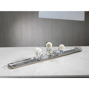 Bandeja de servicio de metal de aluminio hecha a mano, Plato decorativo de calidad premium con opciones de tamaño personalizado para venta al por mayor - Product Image 2