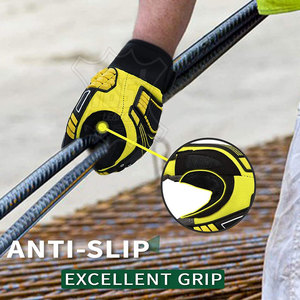 Gants de travail résistants aux chocs, anti-vibrations, à absorption des chocs, avec paume en nitrile sablé à haute adhérence et dos en TPR - Product Image 3