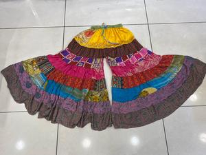 Pantalón Palazzo con estampado Floral bohemio de verano para mujer, cintura elástica atractiva, talla XL, seda con logotipo, comodidad usable - Product Image 6