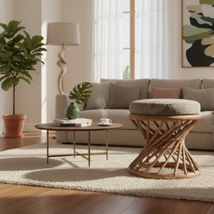 เก้าอี้หวายทำมือ ทนทาน นั่งสบาย สไตล์มินิมอล เป็นมิตรกับสิ่งแวดล้อม เหมาะสำหรับใช้งานกลางแจ้ง - Product Image 4