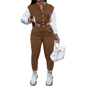 Ensembles de vestes universitaires pour femmes, haut confortable, uniformes de baseball tendance, survêtement universitaire, ensemble d'hiver personnalisé pour femmes en grande taille - Product Image 5