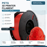 Filament d'imprimante 3D PETG de haute qualité, couleur personnalisée, pour la fabrication sur mesure, service de production sous marque privée
