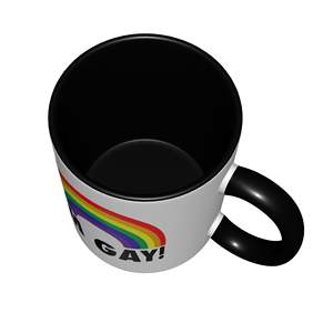 Sono Gay arcobaleno con manico nero tazze da caffè di compleanno tazze da tè in ceramica 11oz - Product Image 4