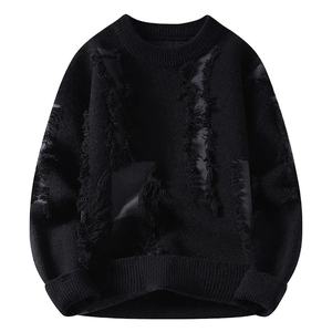 Sweat-shirts surdimensionnés décontractés pour hommes, qualité supérieure, mode streetwear, effet usé, 100% coton, manches longues, logo personnalisé - Product Image 6