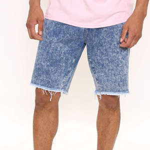 Streetwear surdimensionné pour hommes short en coton denim brodé déchiré OEM pour hommes - Product Image 5