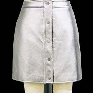 Dernières jupes en cuir décontractées pour femmes Design respirant de couleur personnalisée avec tour de taille naturel pour l'hiver Vente en gros - Product Image 2