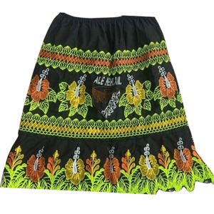 Taille haute coton hawaïen décontracté polynésien broderie jupe conceptions personnalisées île en gros respirant taille haute femmes - Product Image 2