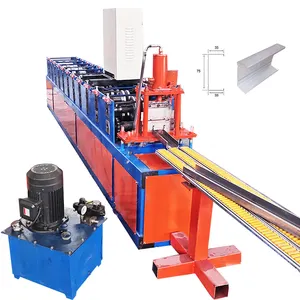 Grosir Suku Cadang Mesin Pembuat Bahan Bangunan Baja Galvanis Punching C Z Purlin Roll Forming Machine