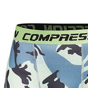 Pantalones cortos de compresión cómodos para hombre con diseño personalizado y logotipo patrón sólido ropa de fitness - Product Image 6