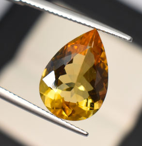 ซิทรินธรรมชาติทรงลูกแพร์มาเดรา สีบรั่นดีเหลี่ยมเพชรพลอย 16X11X6 มม. 5.32 กะรัต - Product Image 5