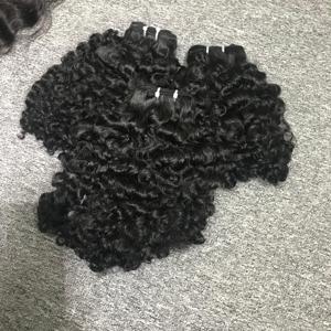 Superventas 1B Color birmano rizado 100% vietnamita virgen extensiones de cabello crudo máquina doble trama 100g paquete - Product Image 4