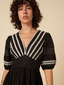 Nouvel arrivage de Robe ethnique chic avec broderie personnalisée Robe pour femmes Vêtements Bishop Tunique à manches courtes Bohe Robe vintage Maxi Resort - Product Image 2