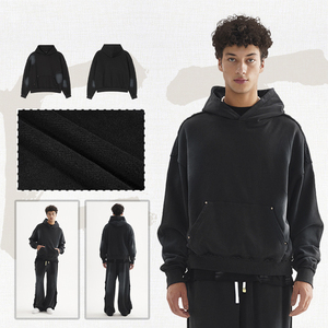 Sudadera con capucha lavada con ácido vintage de peso pesado para hombre con logotipo personalizado 100% algodón ropa de calle desgastada Boxy Crop para invierno - Product Image 2