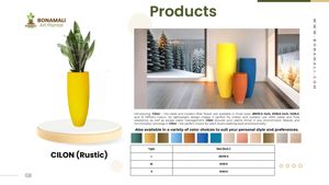 Haute Qualité Rustique FRP Grand Cilon Pot De Fleur Planteur pour Jardin Extérieur Décor Budget-Friendly avec Fleurs Artificielles - Product Image 2