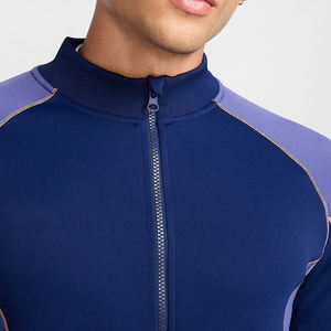 Conjuntos de pantalones de chándal de entrenamiento personalizables al por mayor, prendas de vestir exteriores con cremallera y cuello levantado, chándal de capa base, venta al por mayor - Product Image 2