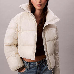 Veste polaire surdimensionnée brillante de qualité supérieure avec logo personnalisé nouveau design de vestes imperméables à glissière respirantes veste à bulles d'hiver - Product Image 1