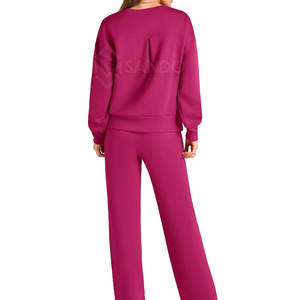 Trajes de sudor de mujer de calidad superior de Venta caliente Trajes de sudor hechos de poliéster de algodón ajustados para mujer - Product Image 2