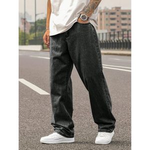 Jean en denim élégant pour homme, coupe droite, jambe large, taille haute, léger, style vintage, couleur anthracite, écologique, respirant, taille 26-40 - Product Image 5