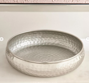 Bols et plateaux en métal modernes de luxe avec design de plantes/fleurs pour comptoirs de décoration intérieure dessus de table salade fruits noix bols arabes - Product Image 2