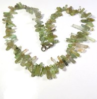Collier en pierre précieuse de tourmaline de qualité supérieure de couleur vertâme, taille facetée, en forme de bâton, 8-23 mm, 16 pouces, pierres précieuses naturelles en forme de crayon, pierres précieuses en vrac