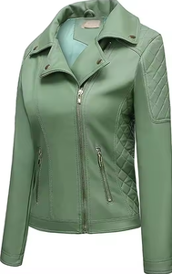 Nouvelle Collection 2026 – Blouson en Cuir Véritable Style Motard pour Femme, Respirant avec Fermeture Éclair Intérieure et Poches Rembourrées en Coton – Vente en Gros OEM - Product Image 2