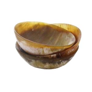 Artisanat indien écologique en corne de buffle, bol rond de couleur naturelle poli, tailles personnalisées disponibles - Product Image 4