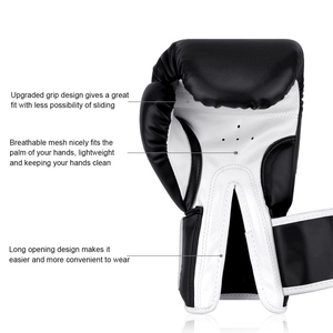 Guantes de boxeo de piel de vaca hechos a mano guantes deportivos con logotipo personalizado para entrenamiento de kick boxing y fitness - Product Image 3