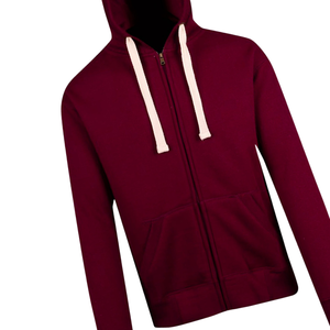 Sweat-shirt à capuche en molleton de coton uni, fermeture éclair, unisexe, vêtements d'hiver, fermeture éclair intégrale, sweat-shirt décontracté, fournisseur en gros - Product Image 4