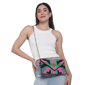 Sac à main Banjara pour femmes, sac à main de luxe vintage personnalisé, broderie en soie faite à la main, sacs de soirée pour femmes, vente en gros - Product Image 5