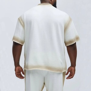 T-shirt en coton pour homme personnalisé, délavé à l'acide, effet usé, coupe ample, col rond, manches courtes, streetwear, impression numérique - Product Image 4