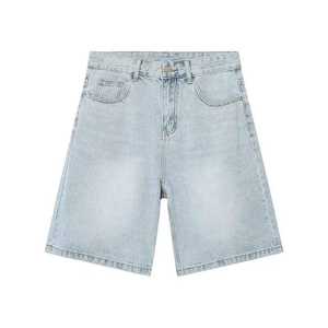 Pantalones Cortos Vaqueros Holgados de Mezclilla de Cintura Media, Transpirables, con Bolsillos, Tejido de Punto, Estilo Vintage, Última Moda de Verano 2026 - Product Image 5