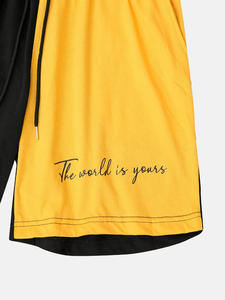 Conjunto de Verano Personalizado con Logotipo, Dos Piezas: Pantalones Cortos y Camiseta sin Mangas, Estampado, Talla Grande para Hombre - Product Image 2