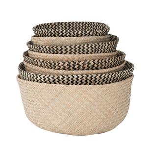 Cesta de algas marinas de Vietnam Almacenamiento de paja con asas Almacenamiento decorativo Cesto de lavandería para guardería Cesta DE BODA Bohemia Cestas para el vientre - Product Image 3