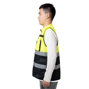 Chaleco de Seguridad Resistente para Hombre, de Alta Calidad, Totalmente Negro, de Malla, para Primeros Auxilios, Diseño y Talla OEM, Venta al Por Mayor - Product Image 4