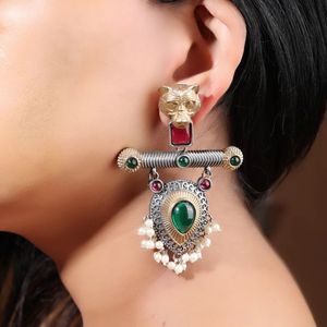 Boucles d'oreilles en argent oxydé bicolores, bijoux bohèmes faits à la main pour femmes, cadeau pour elle - Product Image 4