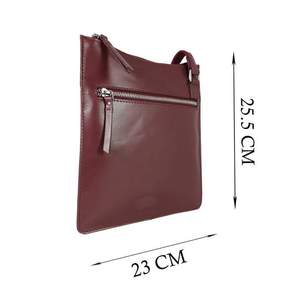 Sac à bandoulière en cuir lisse bordeaux de qualité supérieure Style vintage Fournisseur indien du fabricant Saman Exports - Product Image 4