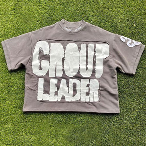 Conçu sur mesure Vintage pour hommes surdimensionné Boxy Fit Streetwear T-Shirt imprimé graphique sur tissu sergé 300 Gsm - Product Image 4