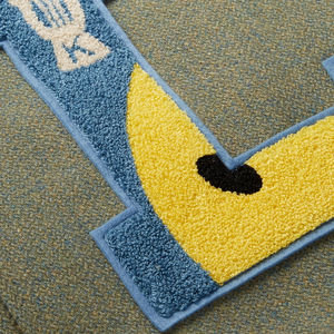 Écusson de broderie avec logo personnalisé Veste universitaire de baseball vintage unisexe avec doublure en laine et tissu imprimé chenille pour hommes - Product Image 6