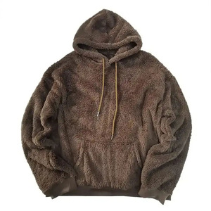 Nueva llegada personalizada Sherpa Fluffy Fleece Sudadera con capucha Sudaderas de peso pesado de piel gruesa Sudaderas con capucha Cremallera completa Us Thermal - Product Image 3