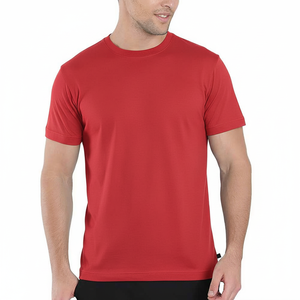 T-shirts d'entraînement d'été respirant pour hommes, coupe sèche, logo personnalisé, vêtements de sport à col rond à séchage rapide, sérigraphie en soie pour la course à pied - Product Image 1