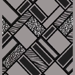 Alfombra Turca de Poliéster Shaggy Adiva, Tejida en Jacquard, Hecha a Máquina, de Pelo Alto, Reversible, Acolchada, para Sala de Estar y Dormitorio - Product Image 1