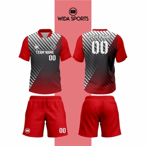 ชุดฟุตบอลคุณภาพดีที่สุด ออกแบบตามสั่ง ระบายอากาศได้ดี สวมใส่สบาย บริการ OEM สำหรับเยาวชนและผู้ชาย ตัดเย็บด้วยระบบอัตโนมัติ - Product Image 5